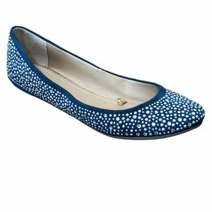 Forever 21 Blue Teal Rhinestone Flats Slip On